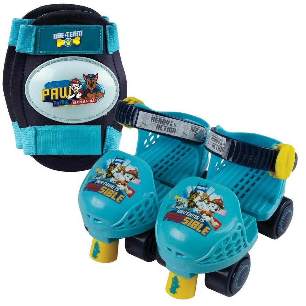 COPY - Paw Patrol PlayWheels Kids Roller skate Junior Size 6-12 with Knee Pads